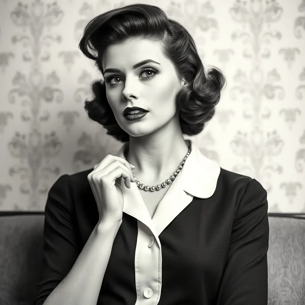 Coiffure rétro femme années 50 - inspiration vintage coiffure professionnelle